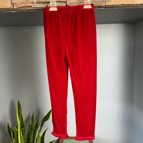 Mud Pie Peppermint Candy Velour Legging 2Pc Set Christmas Party Pink Red 4T-5T - Picture 7 of 9